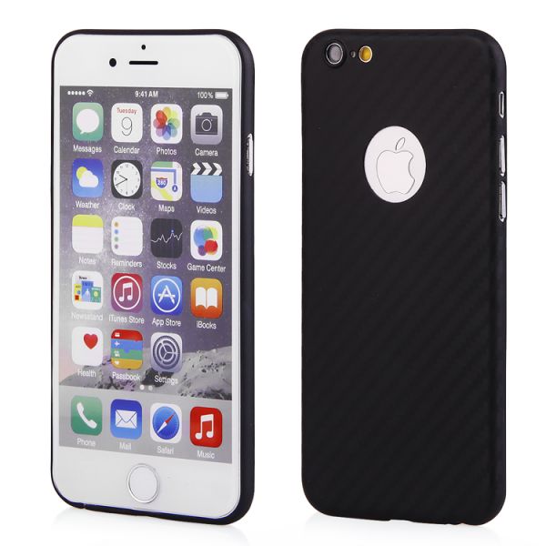 Schutzhülle "PC Carbonoptik" für iPhone 6/6s Plus schwarz
